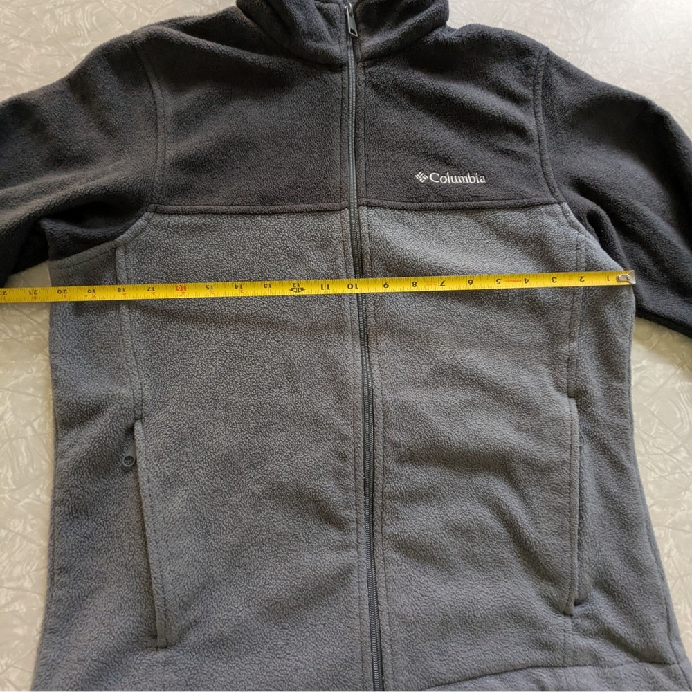 Columbia Mens Fleece Jacket Gray Black Colorblock Full Zip Size Medium - Picture 4 of 5